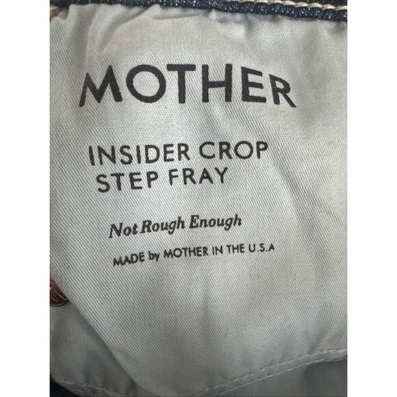 NWT Mother Superior Insider Crop Step Fray Size 30 Blue Straight Leg Jeans NEW - Picture 5 of 12